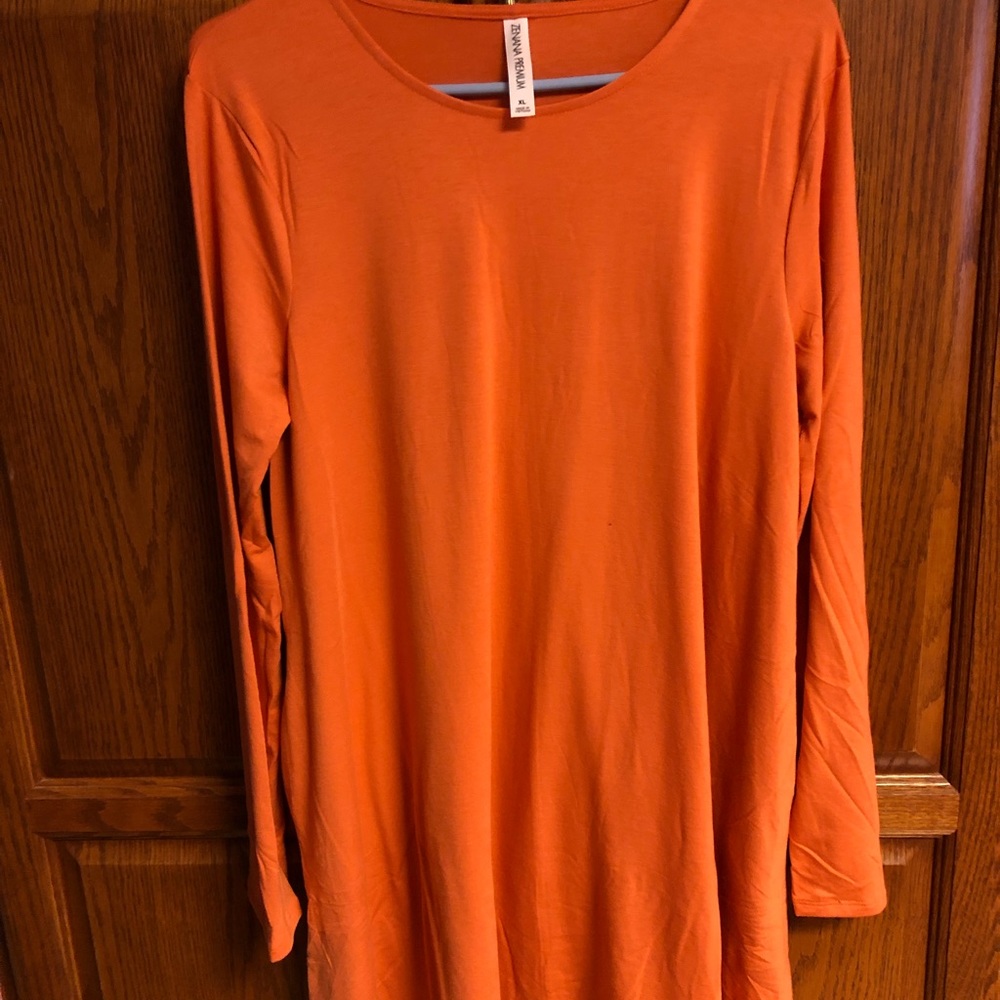 Long sleeve swing tunic with pockets